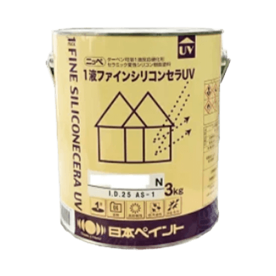 金属・鉄部を塗装 1液ファインシリコンセラUV シャニンブルー 3kg (約8～12平米分)-株式会社モリエン