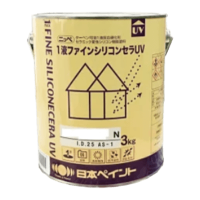 金属・鉄部を塗装 1液ファインシリコンセラUV バイオレット 3kg (約8～12平米分)-株式会社モリエン
