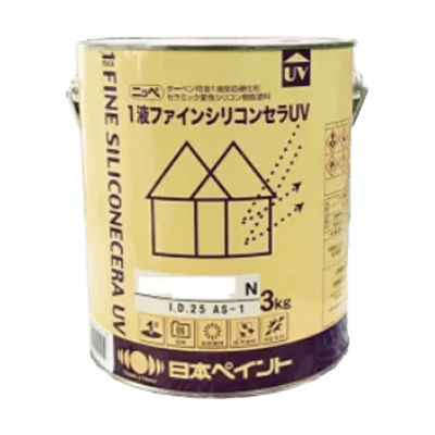 金属・鉄部を塗装 1液ファインシリコンセラUV ブラック 3kg (約8～12平米分)-株式会社モリエン