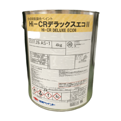 金属・鉄部を塗装 HI-CRデラックスエコ2 オーカー ツヤあり 4kg (約12～16平米分)-株式会社モリエン