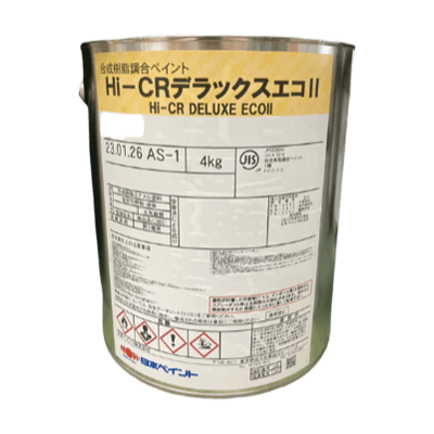 金属・鉄部を塗装 HI-CRデラックスエコ2 タフレッド ツヤあり 4kg (約12～16平米分)-株式会社モリエン