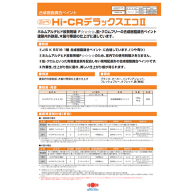金属・鉄部を塗装 HI-CRデラックスエコ2 フレッシュブルー ツヤあり 16kg (約50～65平米分)-株式会社モリエン