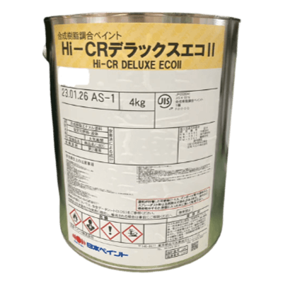 金属・鉄部を塗装 HI-CRデラックスエコ2 フレッシュブルー ツヤあり 4kg (約12～16平米分)-株式会社モリエン
