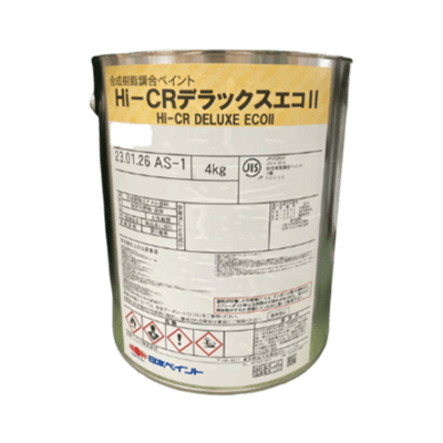 金属・鉄部を塗装 HI-CRデラックスエコ2 調色品 (淡彩) ツヤあり 4kg (約12～16平米分)-株式会社モリエン