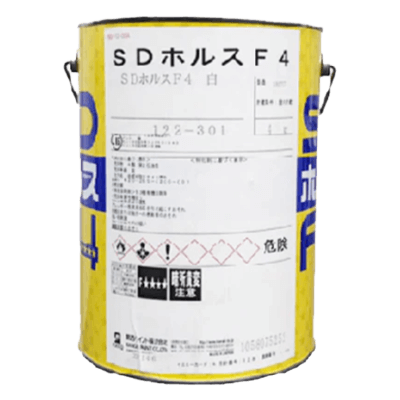 金属・鉄部を塗装 SDホルスF4 オレンジ ツヤあり 4kg (約13～16平米分)-株式会社モリエン