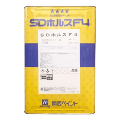 金属・鉄部を塗装 SDホルスF4 緑 ツヤあり 15kg (約50～62平米分)-株式会社モリエン
