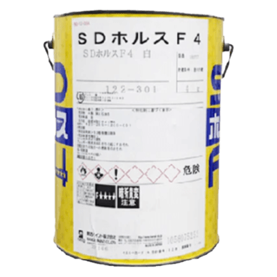 金属・鉄部を塗装 SDホルスF4 緑 ツヤあり 4kg (約13～16平米分)-株式会社モリエン