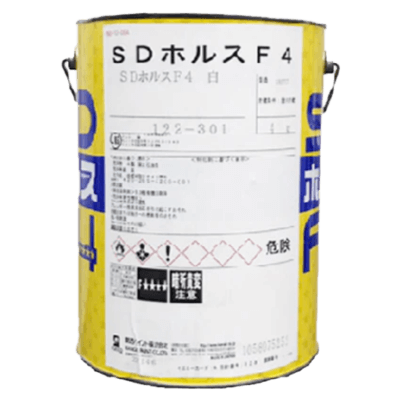 金属・鉄部を塗装 SDホルスF4 赤さび ツヤあり 4kg (約13～16平米分)-株式会社モリエン