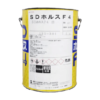 金属・鉄部を塗装 SDホルスF4 青 ツヤあり 4kg (約13～16平米分)-株式会社モリエン