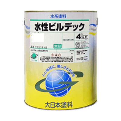 金属・鉄部を塗装 水性ビルデック調色品 (淡彩) 4kg 約15平米分 大日本塗料-株式会社モリエン