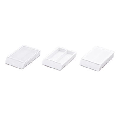 包埋カセット システムカセット ⅡSシリーズ (角穴0.5mm) タテ2分画-アジア器材株式会社