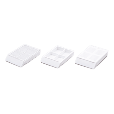 包埋カセット システムカセット ⅡSシリーズ (角穴0.5mm) 4分画-アジア器材株式会社
