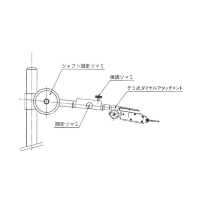 偏心検査器 テコ式ダイヤルゲージ用アーム (微動調整付)-株式会社大菱計器製作所