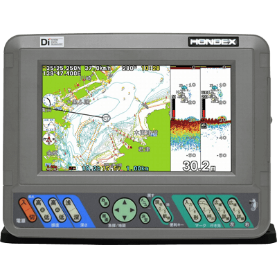 10.4型カラー液晶 デジタル 魚群探知機 HE-7300-Di-Bo 3kW-株式会社ベリーズ