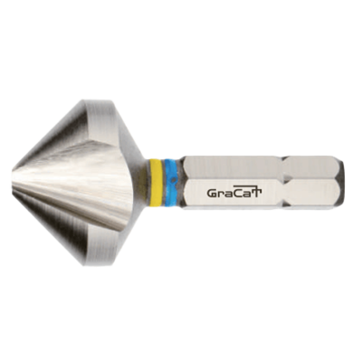 カウンターシンク HSS 90° 多用途アークフルート皿穴、ミニ六角シャンク 14DK00057T-GracatJapan株式会社