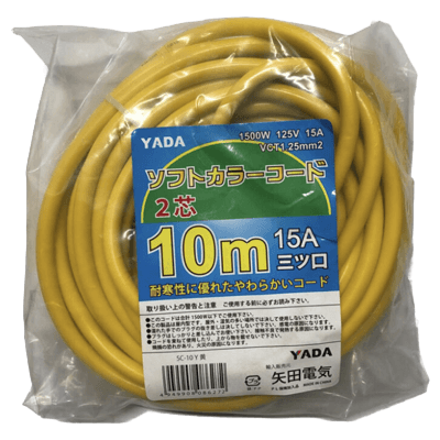 延長コード・電工ドラム・タップ 矢田 ソフトンカラーコード2芯3つ口-株式会社坂謙