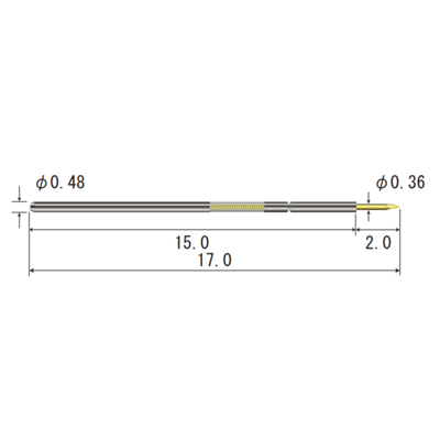 ターンプロープ 1mmピッチ対応 CT-04ターンプローブφ0.48 CT-04-3T-日本電針株式会社
