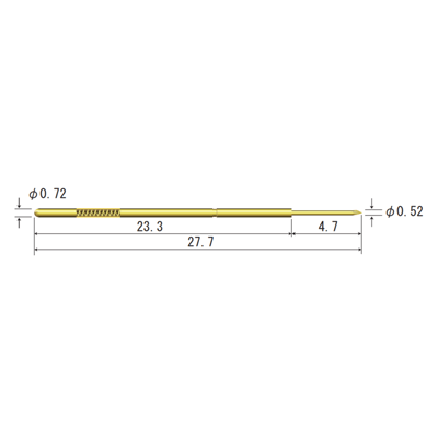 ターンプロープ 1.27mmピッチ対応 CT-0.72ターンプローブφ0.72 CT-0.72-DN-日本電針株式会社