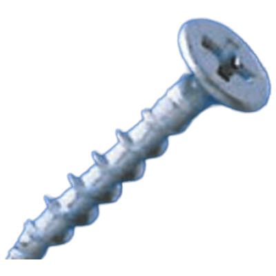 木工用ビス コーススレッド・ラッパ・カラー (頭部ホワイト)-セントラルファスナー株式会社