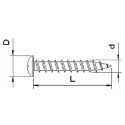 木工用ビス コーススレッド・ナベ (ユニクロ)-セントラルファスナー株式会社