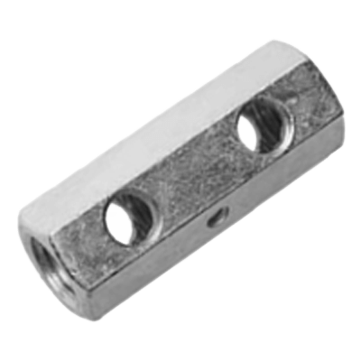 高ナット (センターポンチ付) (ステンレス) 2穴 (窓) 付・ポンチ付き W3L40A2P-セントラルファスナー株式会社