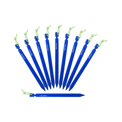 アウトドア アルミ テント ペグ 18cm 10本入り (収納袋付)-株式会社ルナワールド