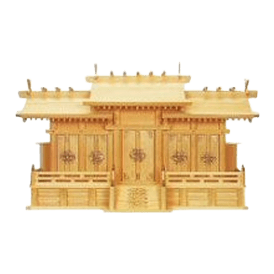 神棚・社 屋根違い五社 (本木曽檜)-株式会社永井銘木店