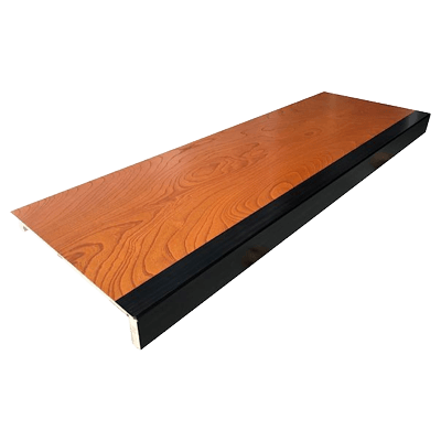 床の間材 ケヤキ貼段床板 (黒檀貼框付) 900×600×105-株式会社永井銘木店