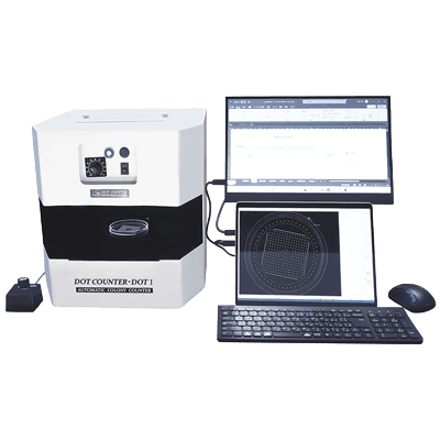 コロニーカウンター エームス試験専用 自動回転機構付き ドットカウンターDOT1-ドットワン株式会社
