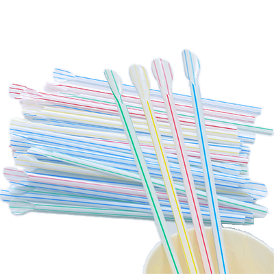 かき氷用 スプーンストロー 21cm 1箱 500本入-サンナップ株式会社