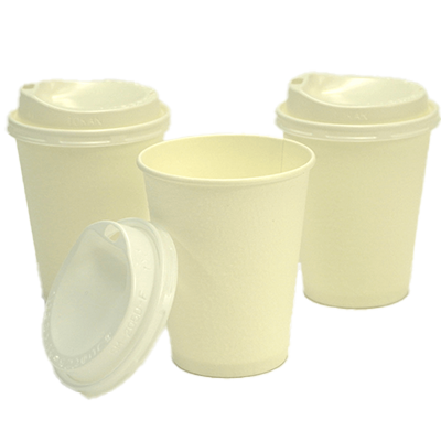 発泡断熱カップ 白無地 蓋セット 205ml 7oz 300組-サンナップ株式会社