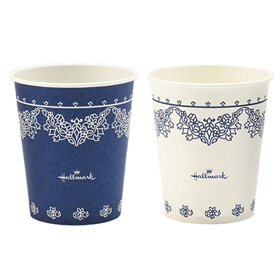 ペーパーカップHMクラシックブルー 150ml 5oz 100個-サンナップ株式会社