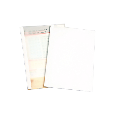 シンプルなホワイト、書類の整理もこれですっきり 背のり (ホットメルト) 付スタンダードカバー Jカバー FC-株式会社ジェイディーエフ