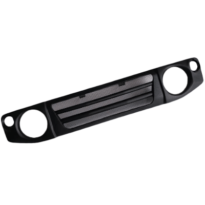 自動車用 カスタムパーツ ジムニー専用 フロントグリル スポーツタイプ2 黒シボ塗装 (ラプターライナー塗装)-アトリエアールヌーボー