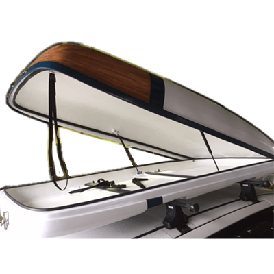 ランドクルーザー等大型車に 大型ルーフボックス 木目塗装-アトリエアールヌーボー