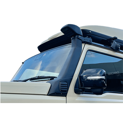 自動車用 カスタムパーツ ジムニー専用 シュノーケル JB64専用 塗装黒 (標準タイプ)-アトリエアールヌーボー