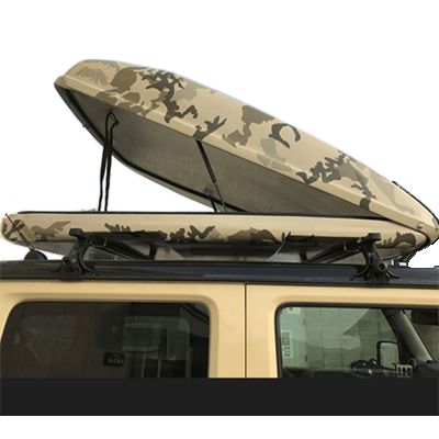 新型ジムニーにぴったりサイズ 中型ルーフボックス 茶系迷彩 ラプターライナー塗装-アトリエアールヌーボー