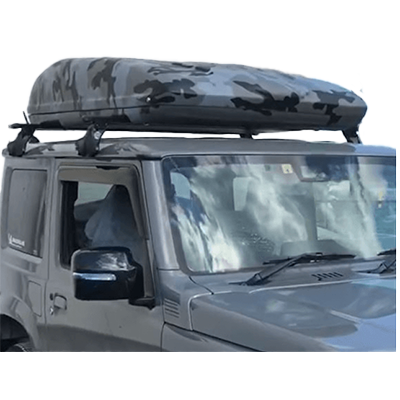 新型ジムニーにぴったりサイズ 中型ルーフボックス モノトーン迷彩-アトリエアールヌーボー