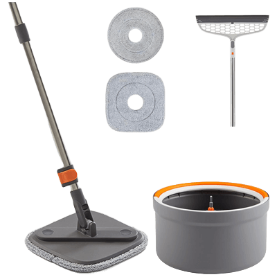 汚水分離技術搭載 ESTILO スピンモップ セット ILM-320GS-JP-株式会社 三木森