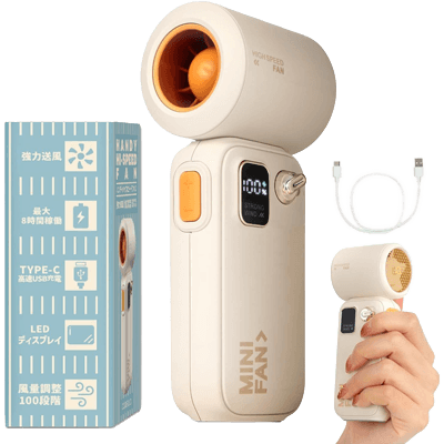 COREWA ハンディハイスピードファン CRW-HSF-WH-株式会社 三木森