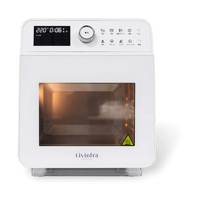 毎日ヘルシー、毎日おいしい Livinfra スチームノンフライヤー finom LVF-SNFF-株式会社 三木森