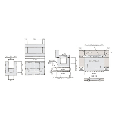 プレキャストU型側溝 ロングU PGU型 街きょ桝-大和クレス株式会社
