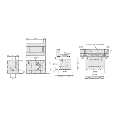プレキャストU型側溝 ロングU PG型 街きょ桝-大和クレス株式会社