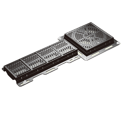 鋳鉄製グレーチング GR-U 横断側溝用 (T-25)-大和クレス株式会社