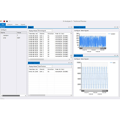 車載ECU診断 CAN/CAN FD/LIN/J1939/NMEA2000 アナライザ 車載ネットワーク解析ソフト X-Analyzer 3-ガイロジック株式会社