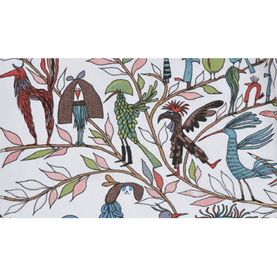 カーテン＆テキスタイル Fåglarna berättar (ファーグラナベレッタル) 100586 0000-株式会社北洋交易