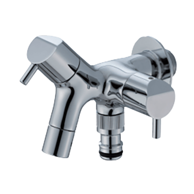 エクステリア ガーデン水栓 二口横水栓チェロ G15CLF-株式会社北洋交易