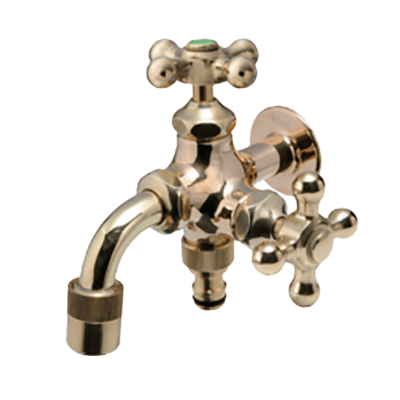 エクステリア ガーデン水栓 二口万能胴長水栓-株式会社北洋交易