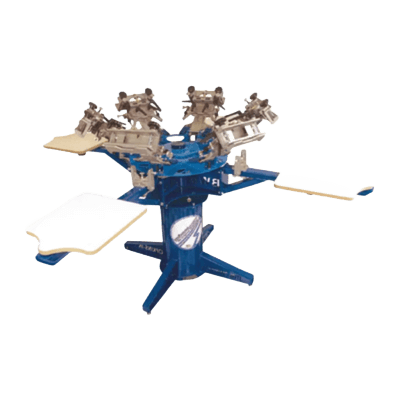 シルクプリント 刷り台 PEシリーズ 4テーブル 4色機 Pro SLK-P-PE0404-ユーロポート株式会社