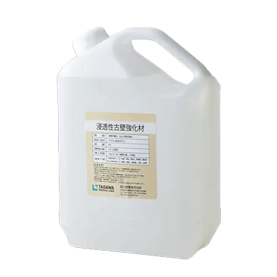 城かべ浸透性古壁強化材4kg 古壁強化 - 無色液体 --田川産業株式会社